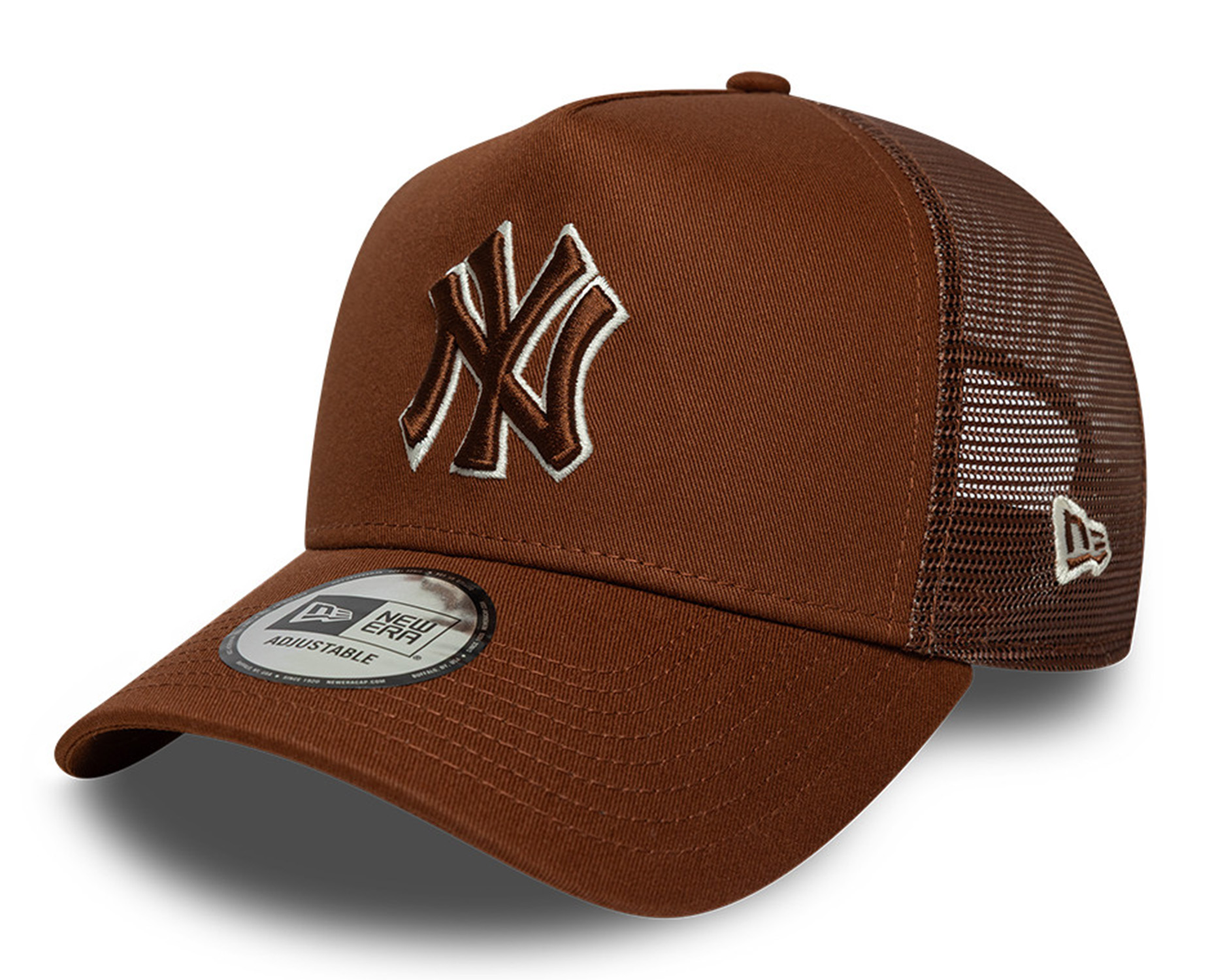 New Era Outline EFrame Trucker Cap New York Yankees Braun 26191
