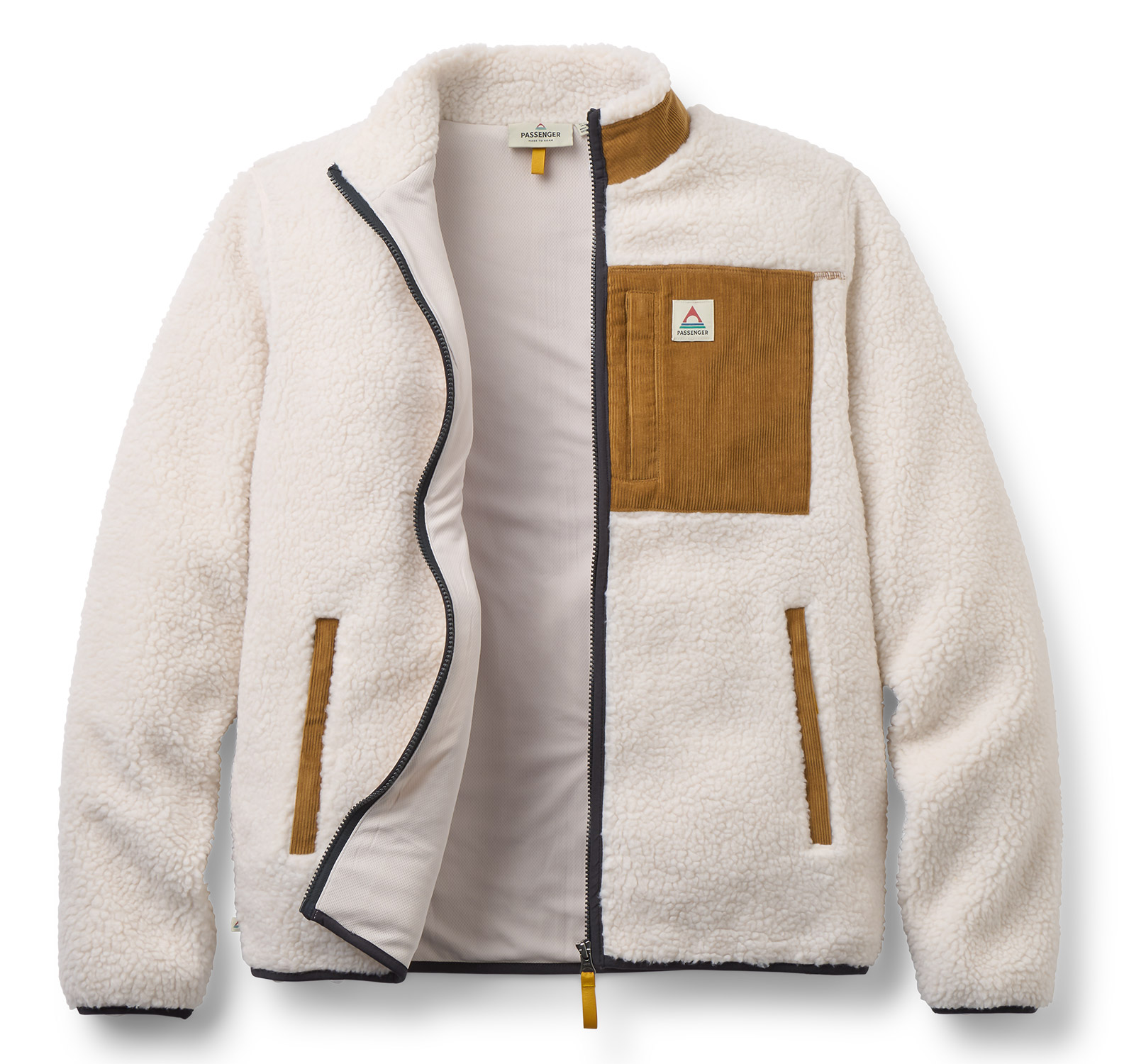 Passenger Trekker 2.0 Deep Pile Sherpa Fleece Jacke Warm Ivory 26662