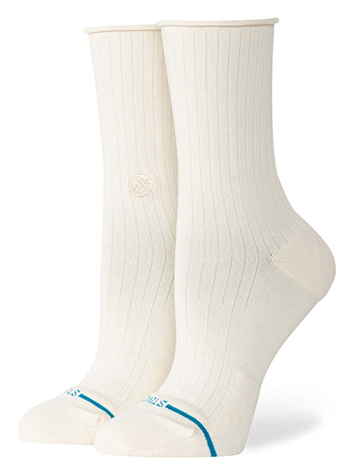 Stance Damen Rolled Cuff Quarter Socken Ivory 25679