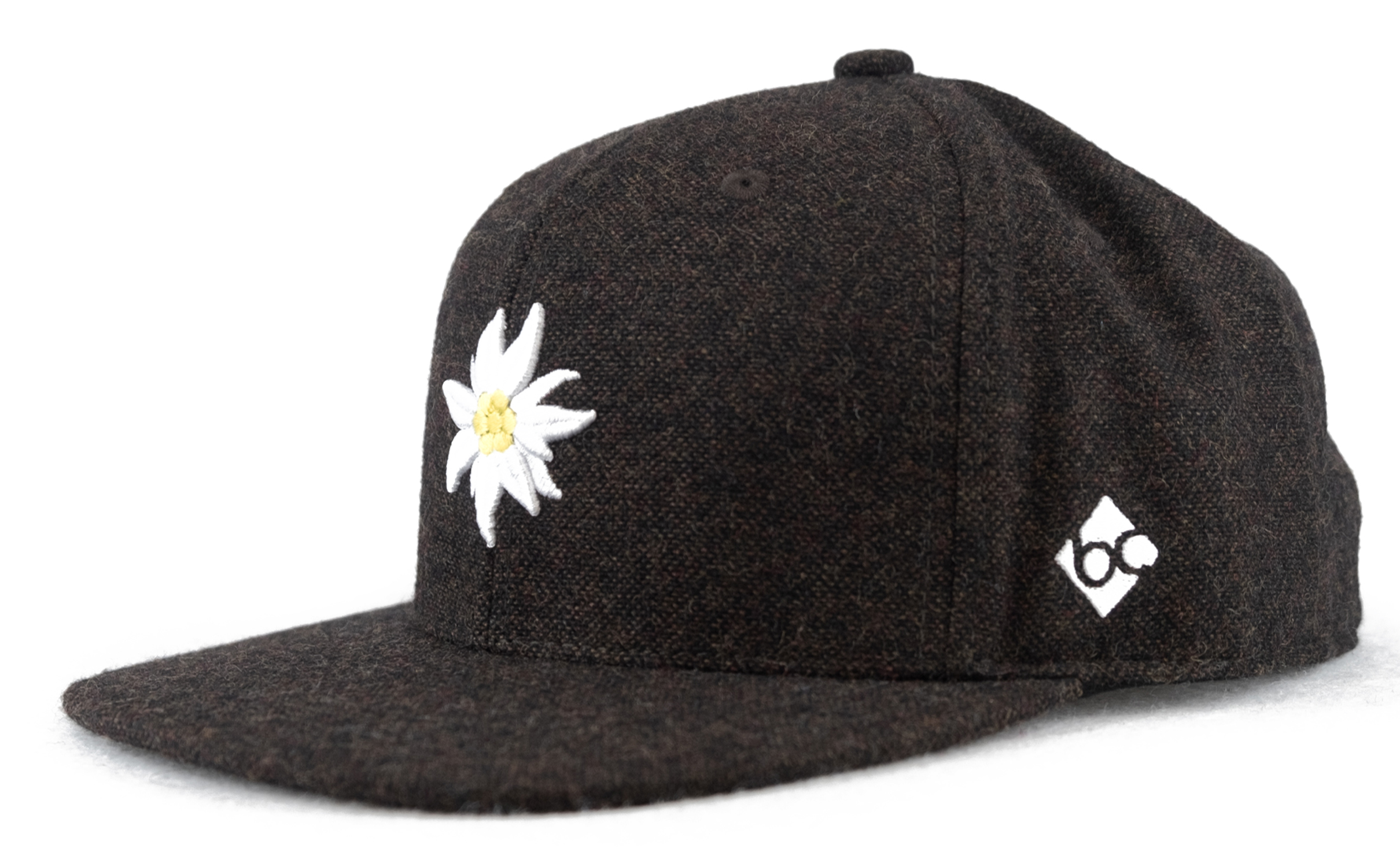 Bavarian Caps Edelweiß Flanell Dunkelbraun Snapback 25293 Bavarian Caps Edelweiß Flanell Dunkelbraun Snapback 25293