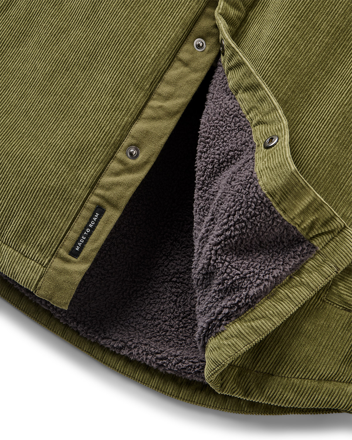 Passenger Kodiak Sherpa Lined Cord Hemd Khaki