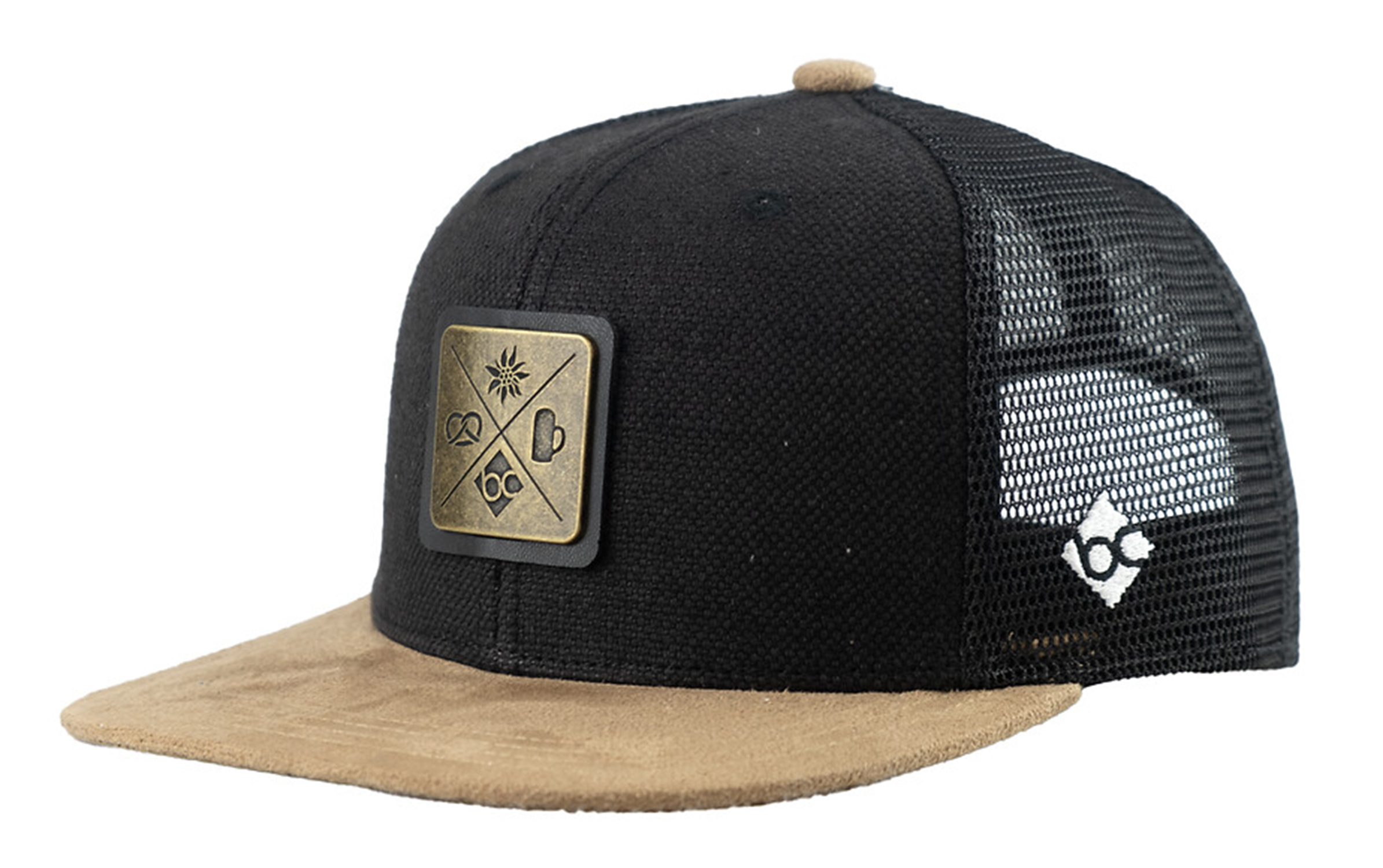 Bavarian Caps Kreizweis Schwarz Grau Snapback 25773