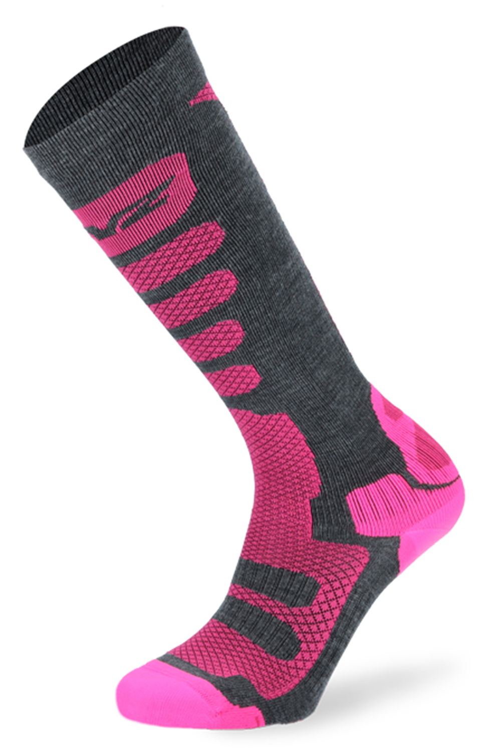 Lenz Free Tour 1.0 Skisocken Grau Pink 23688 Lenz Free Tour 1.0 Skisocken Grau Pink 23688