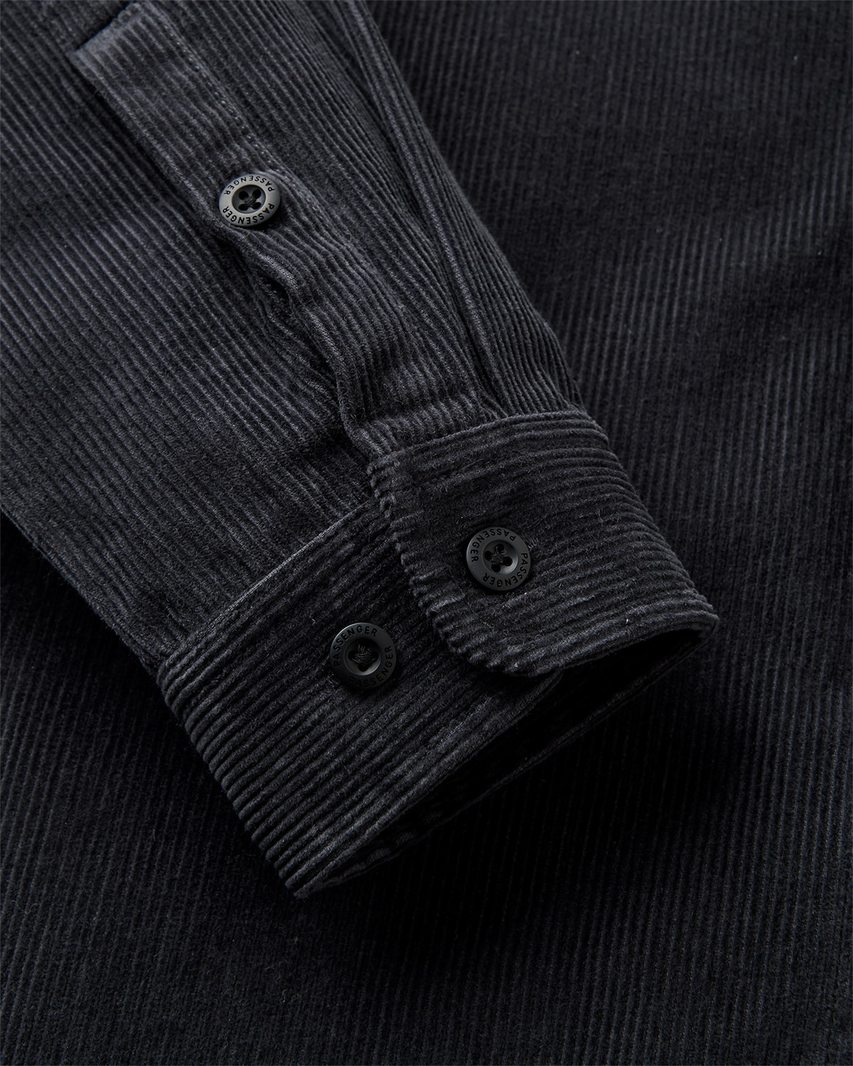 Passenger Backcountry Cord Hemd Faded Black