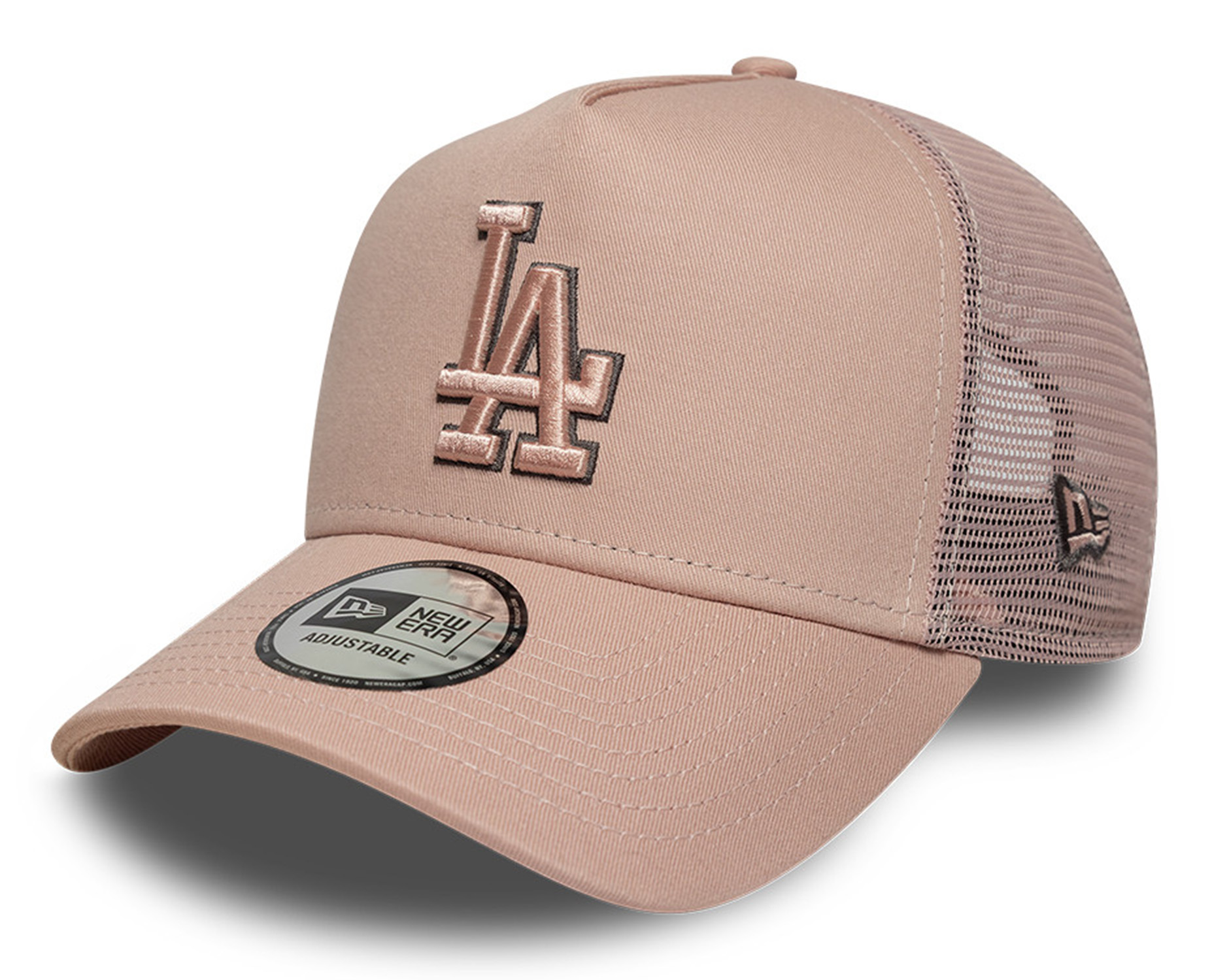 New Era Outline Trucker Cap Los Angeles Dodgers Pink 26182