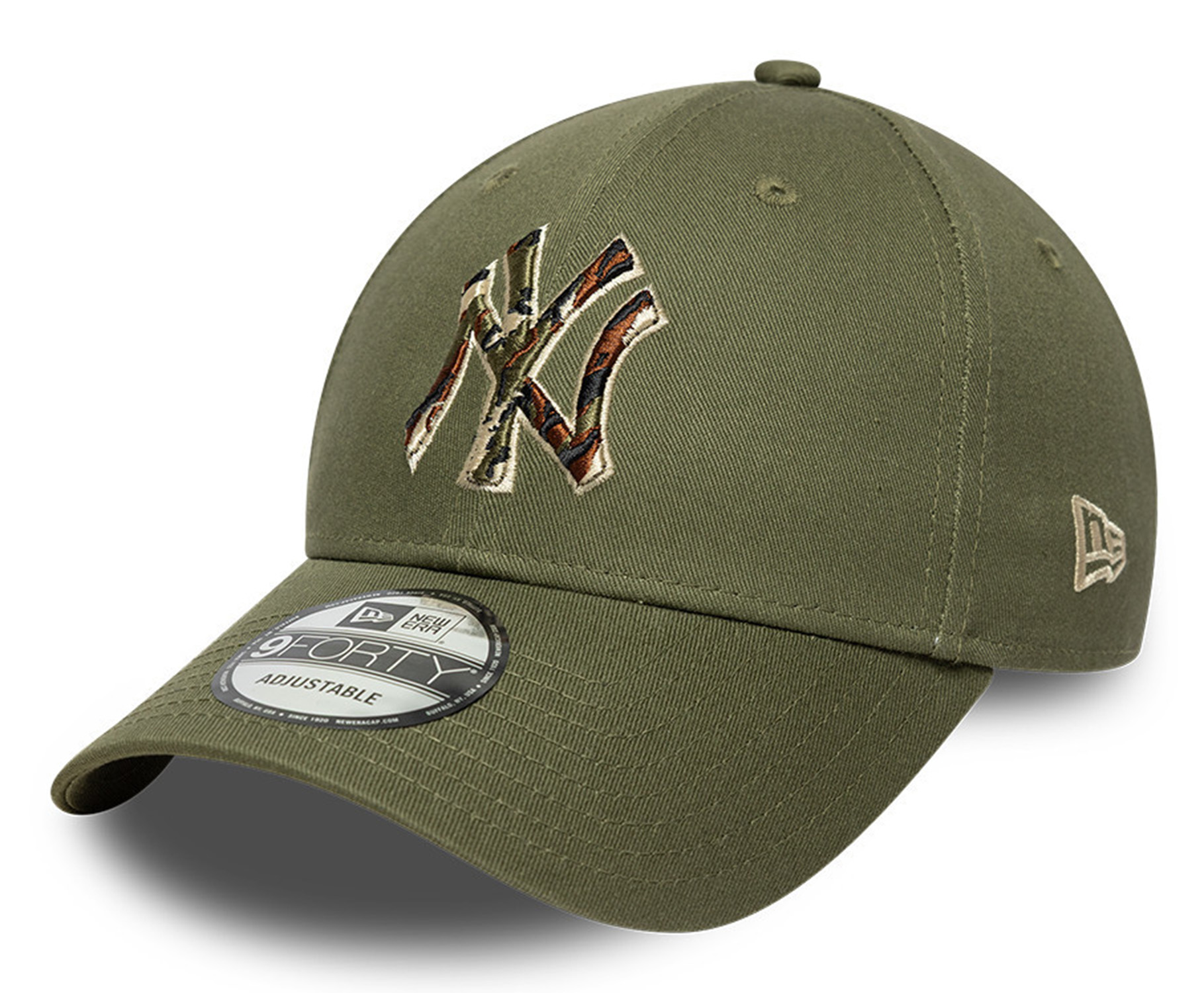 New Era Outline Camo 9Forty Cap New York Yankees Grün 26536