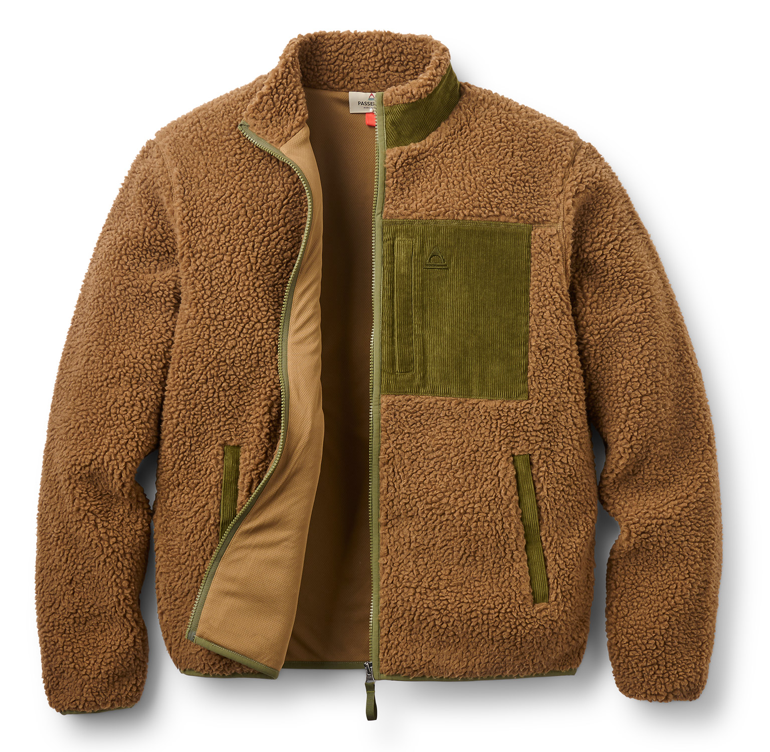 Passenger Trekker Deep Pile Sherpa Fleece Jacke Caramel 26663