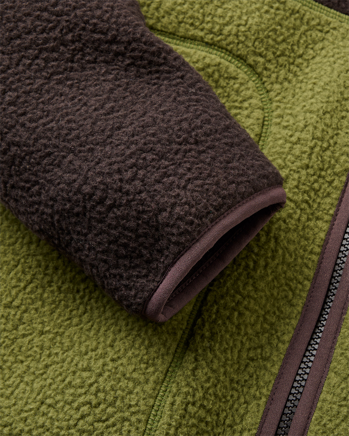 Passenger Offgrid Full Zip Sherpa Fleece Jacke Espresso Khaki