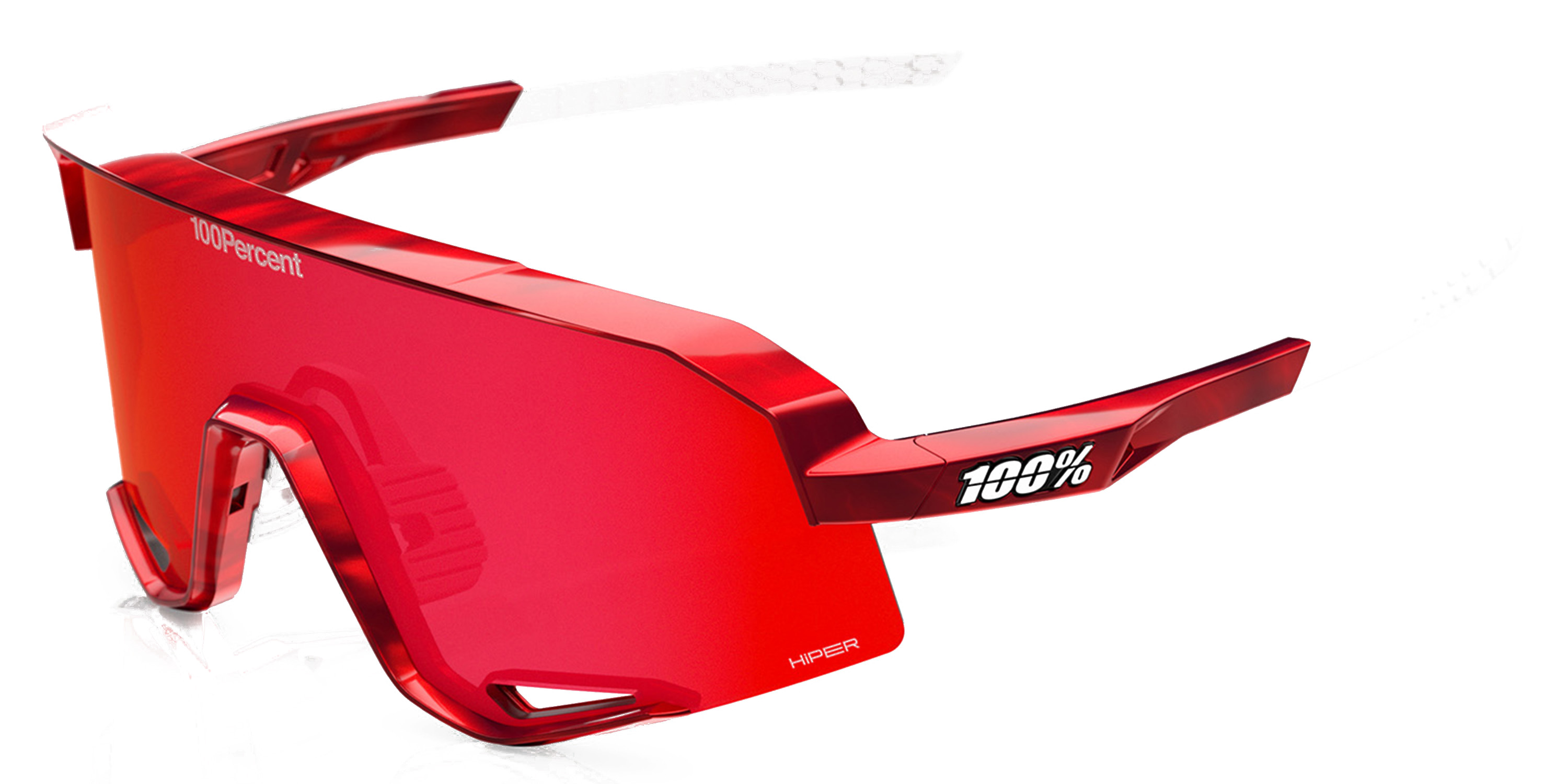 100% Slendale Pidcock Gloss Red Holographic Hiper Red Sonnenbrille 26047