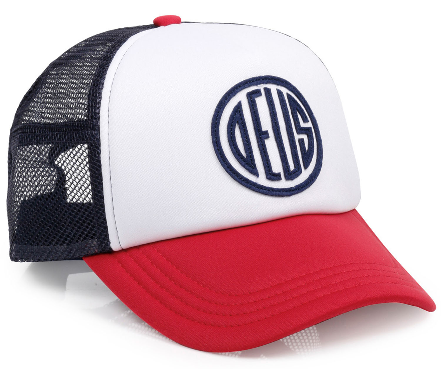 Deus Ex Machina Pill Trucker Cap Red Navy 17608