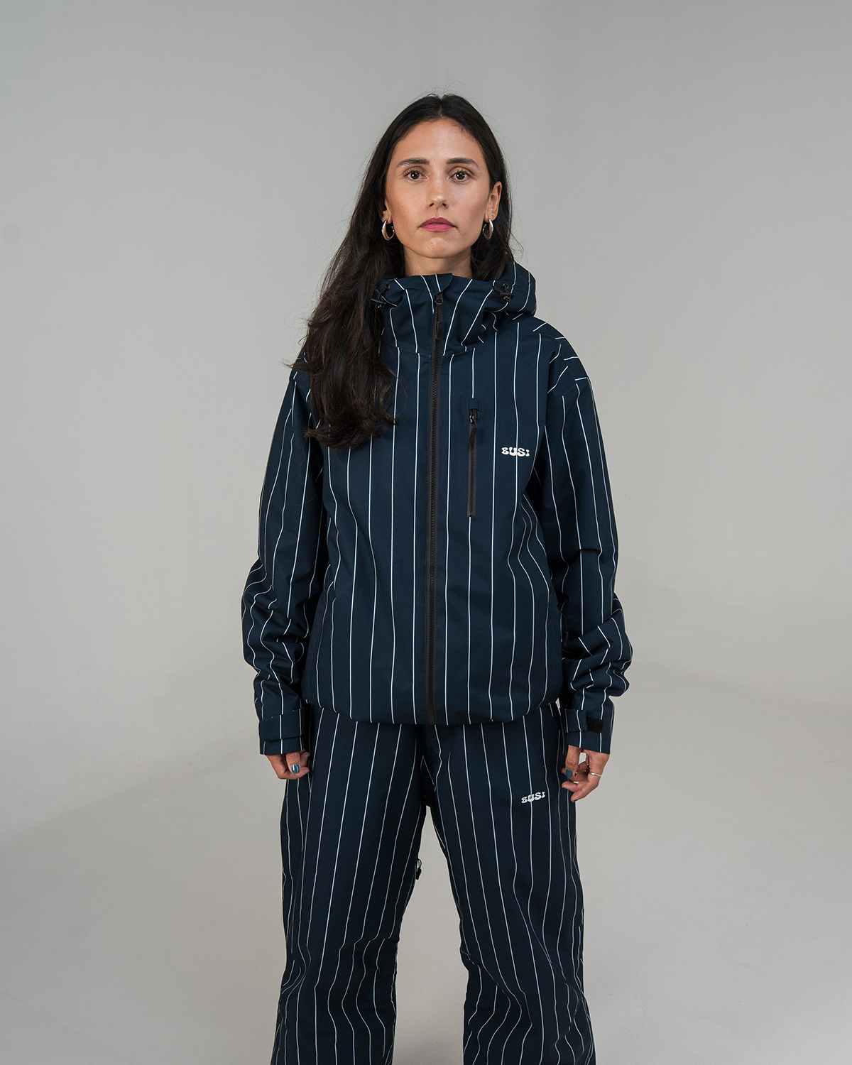 Busi Core 2L Padded Ski Jacke Navy Pinstripe 26/27