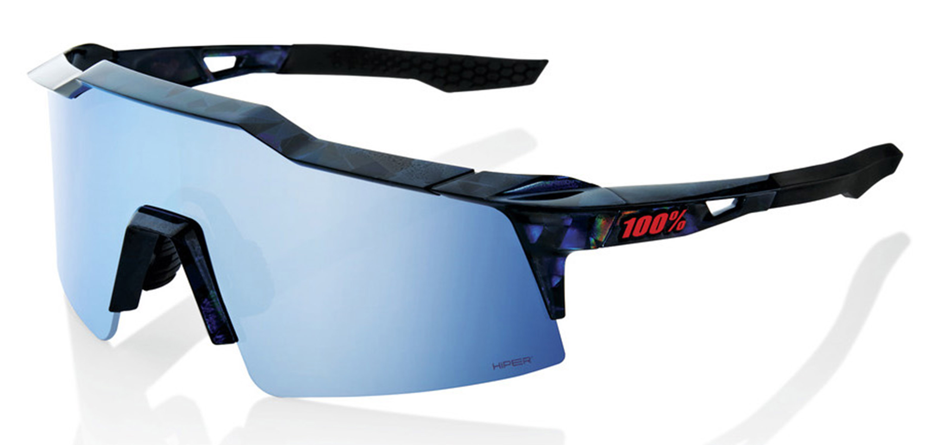 100% Speedcraft SL Hiper Black Holographic Sonnenbrille 25392 100% Speedcraft SL Hiper Black Holographic Sonnenbrille 25392