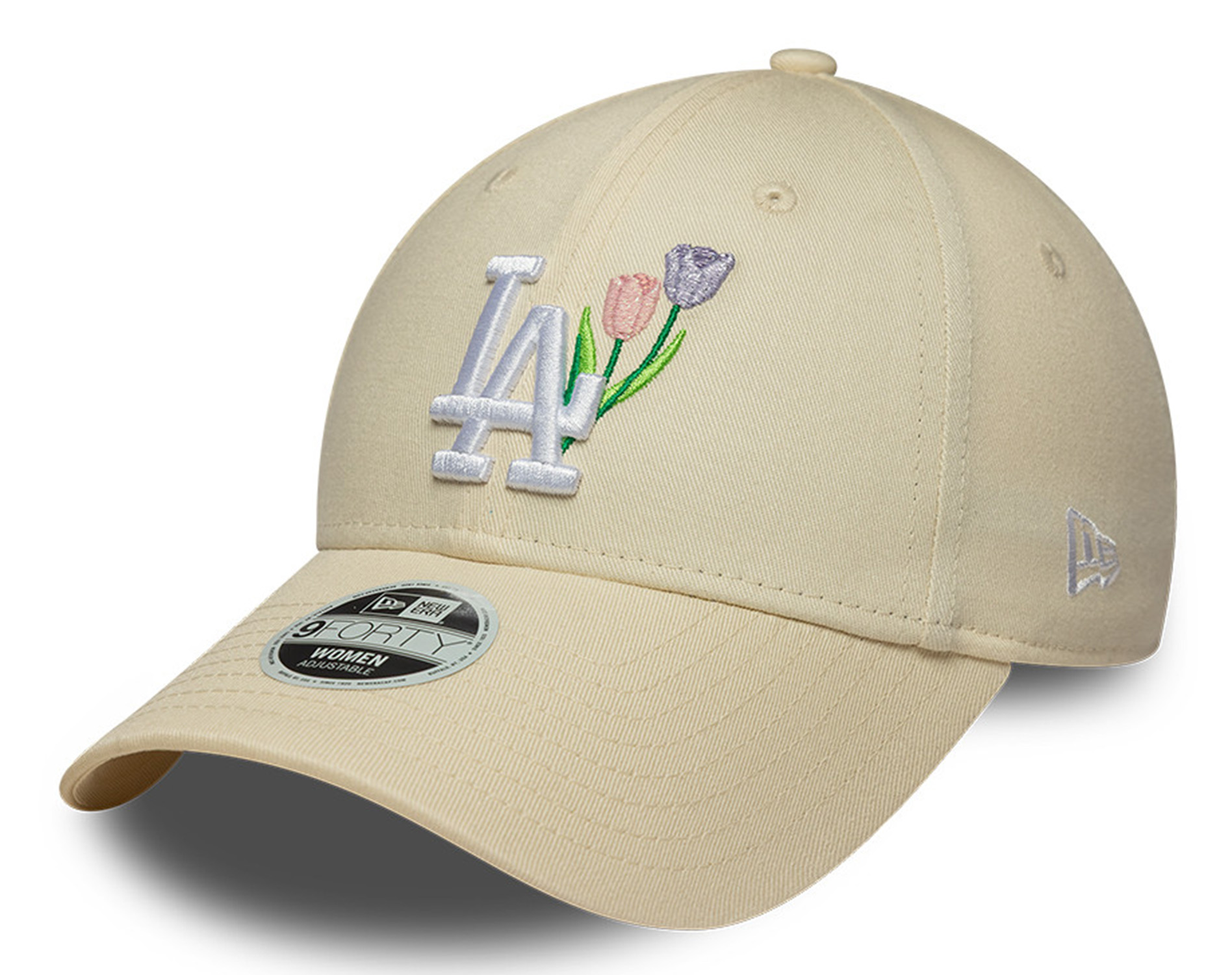 New Era Damen Flower Icon 9Forty Cap Los Angeles Dodgers Beige 26524