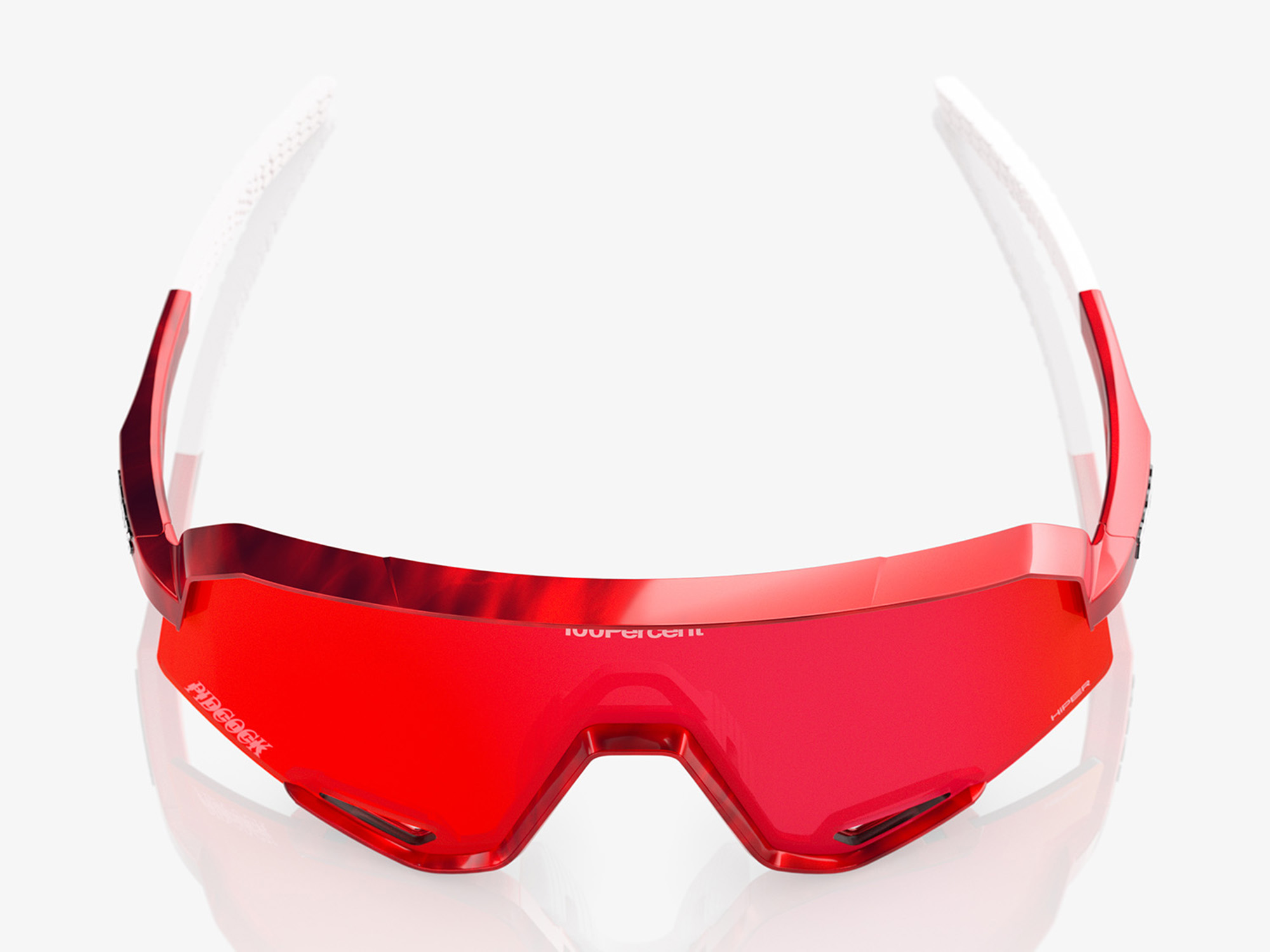 100% Slendale Pidcock Gloss Red Holographic Hiper Red Sonnenbrille