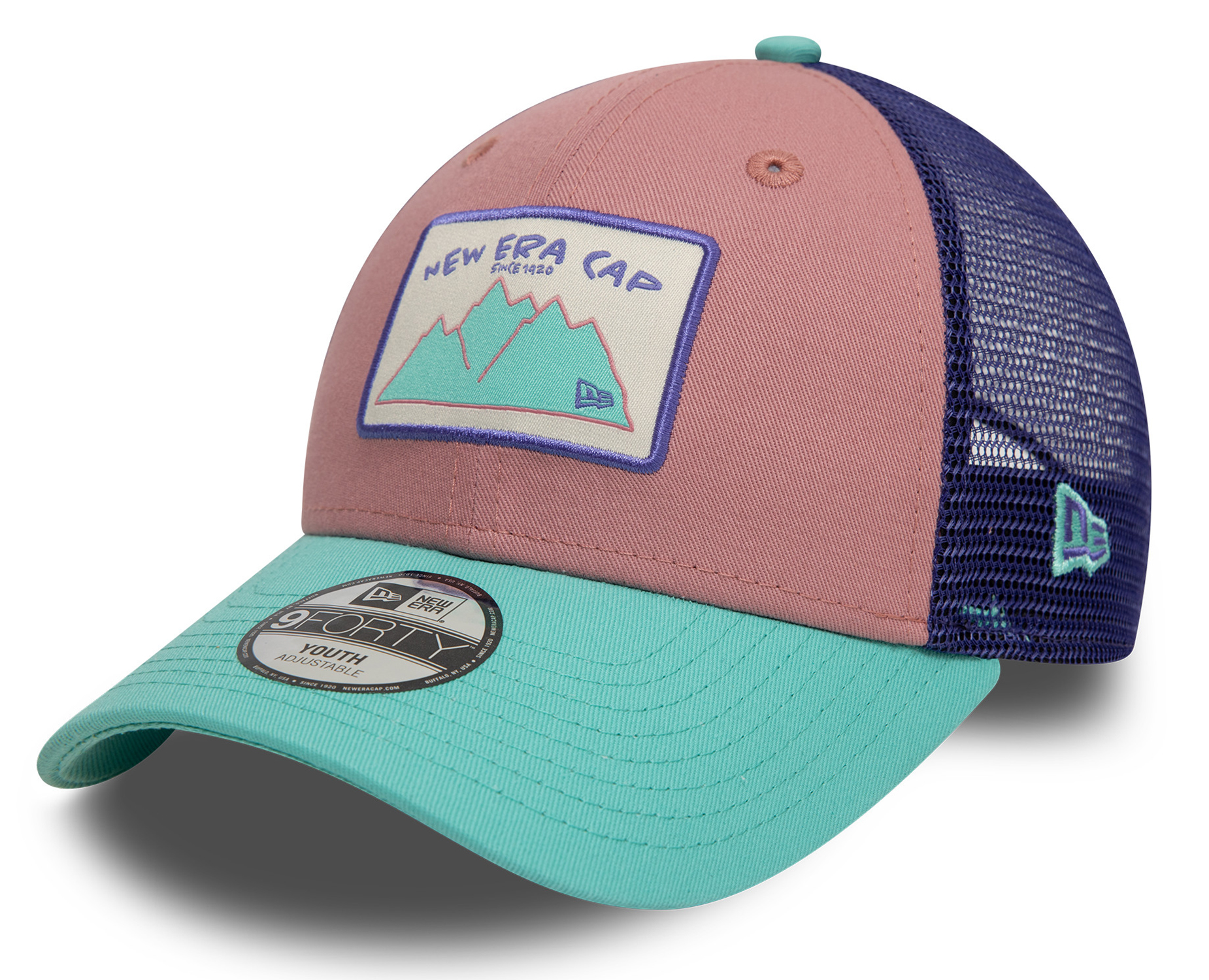 New Era 9Forty Kinder Trucker Cap Turquoise Lila 25113