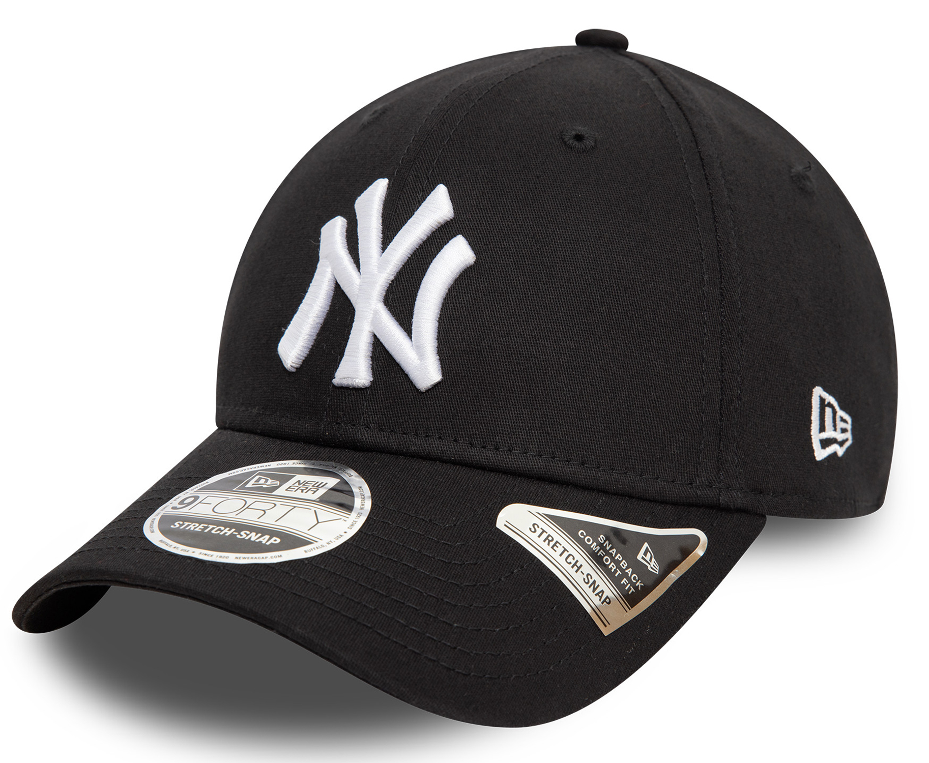 New Era 9Forty Stretch Cap New York Yankees Black White 25105