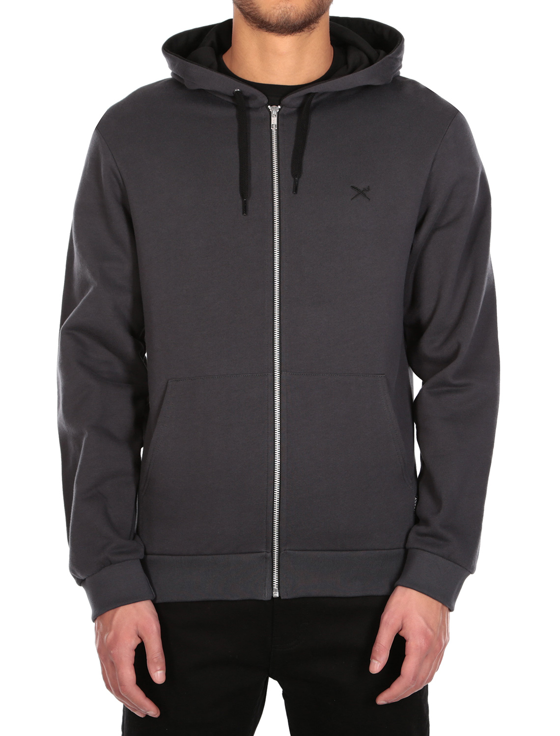 Iriedaily Mini Flag 2 Zip Hoody Coal 18408