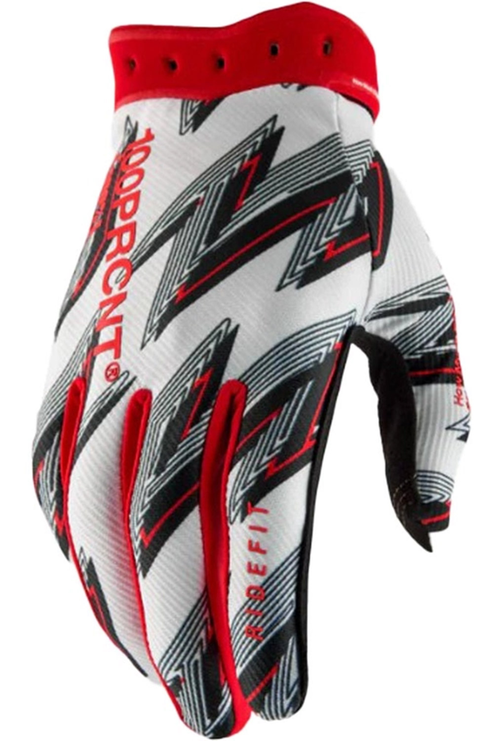 100% Ridefit Bike Handschuhe White Red 26270