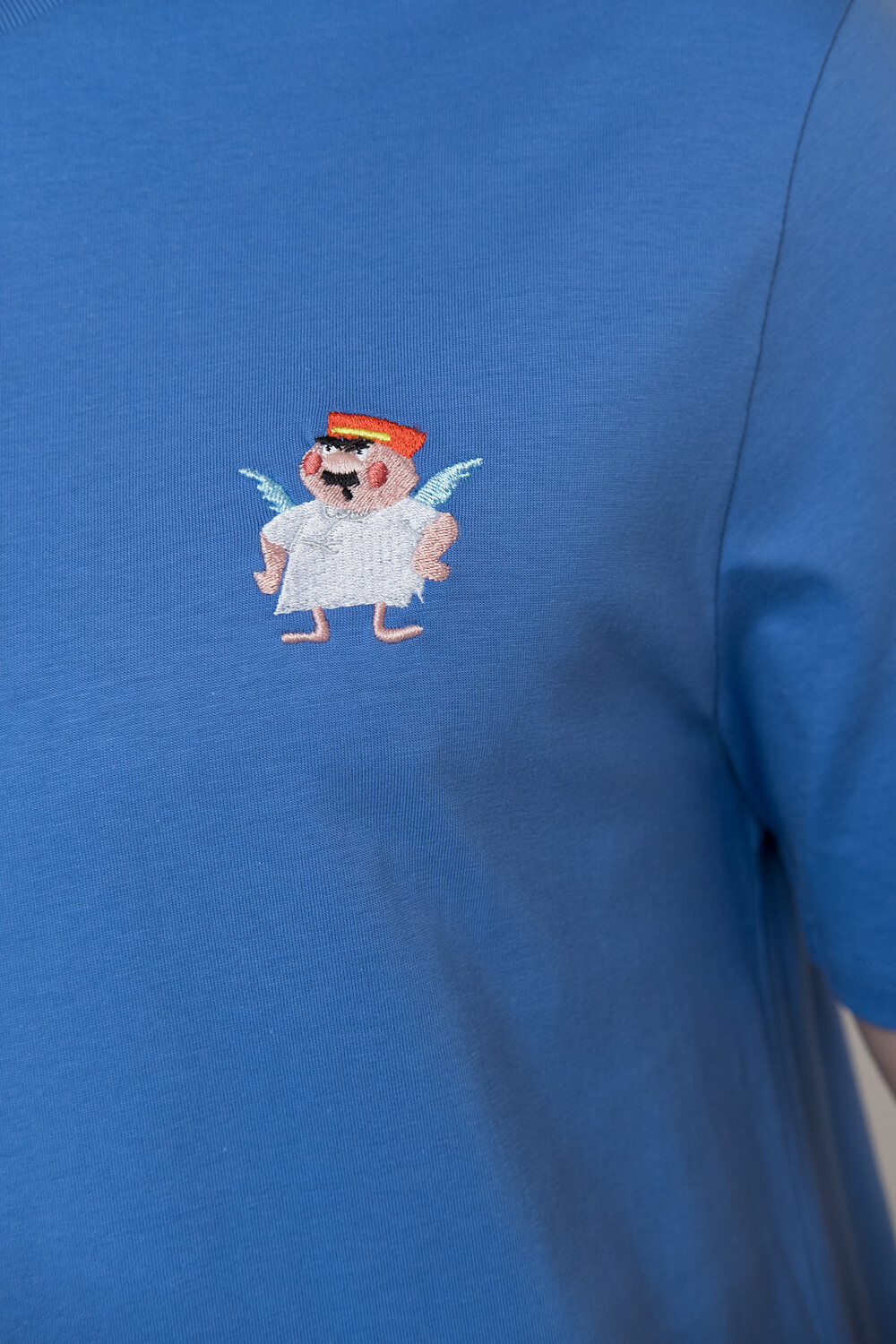 Bavarian Caps Grantler Klub: Aloisius T-Shirt Blau