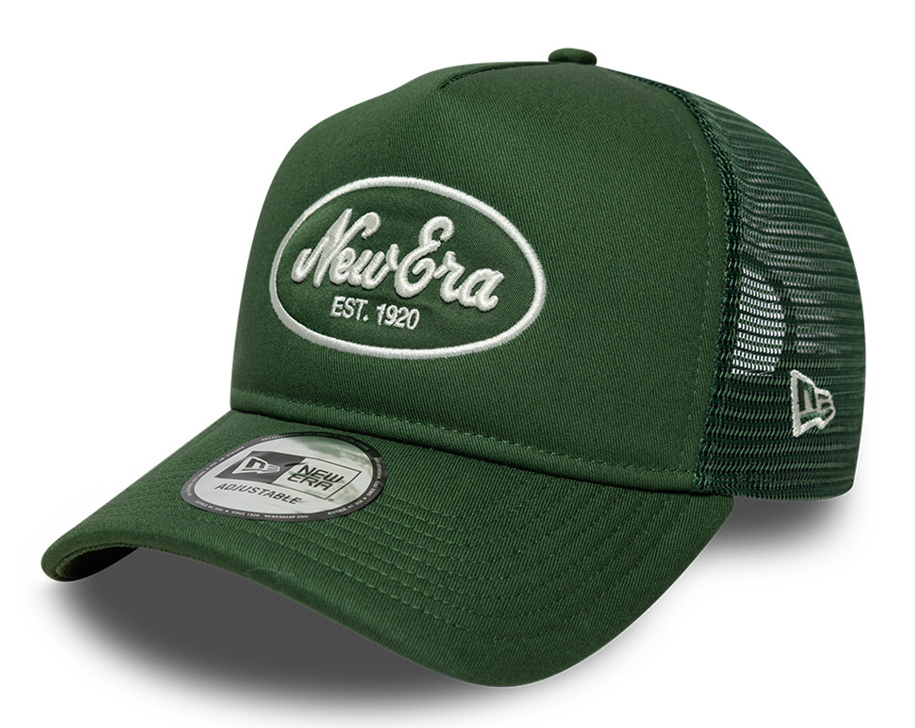 New Era Oval Foam Patch Trucker Cap Grün 26183