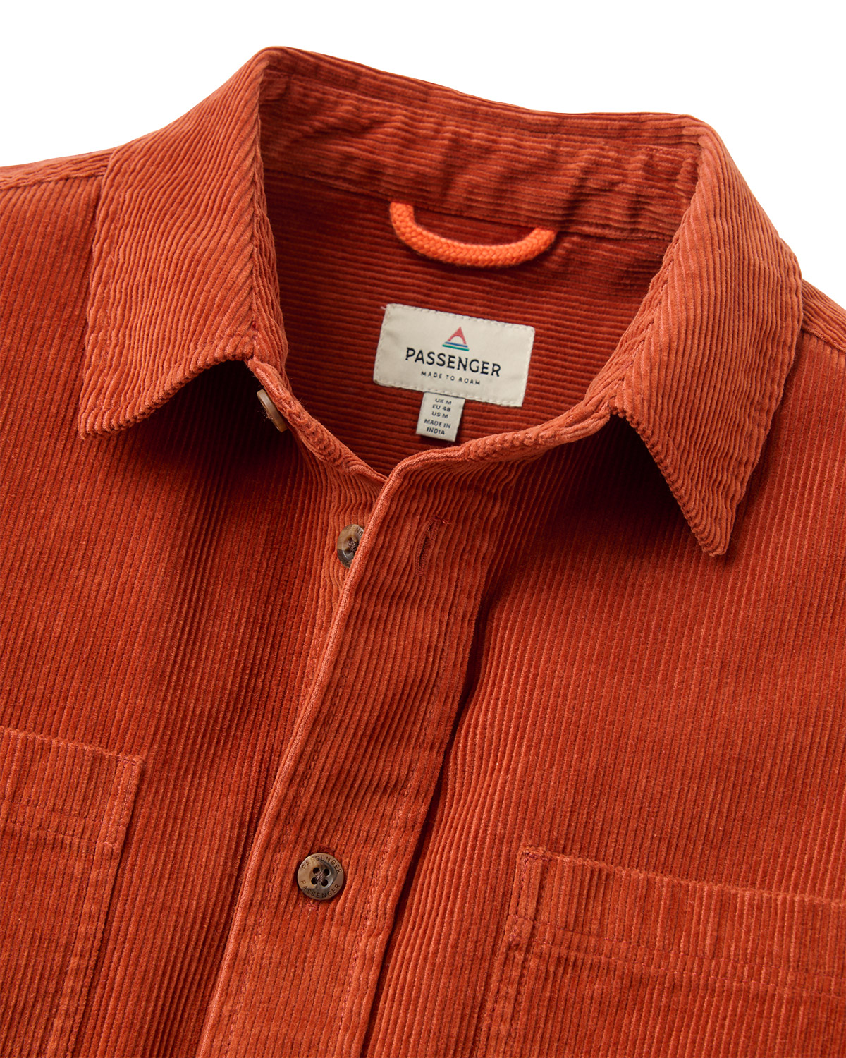 Passenger Backcountry Cord Hemd Dark Rust