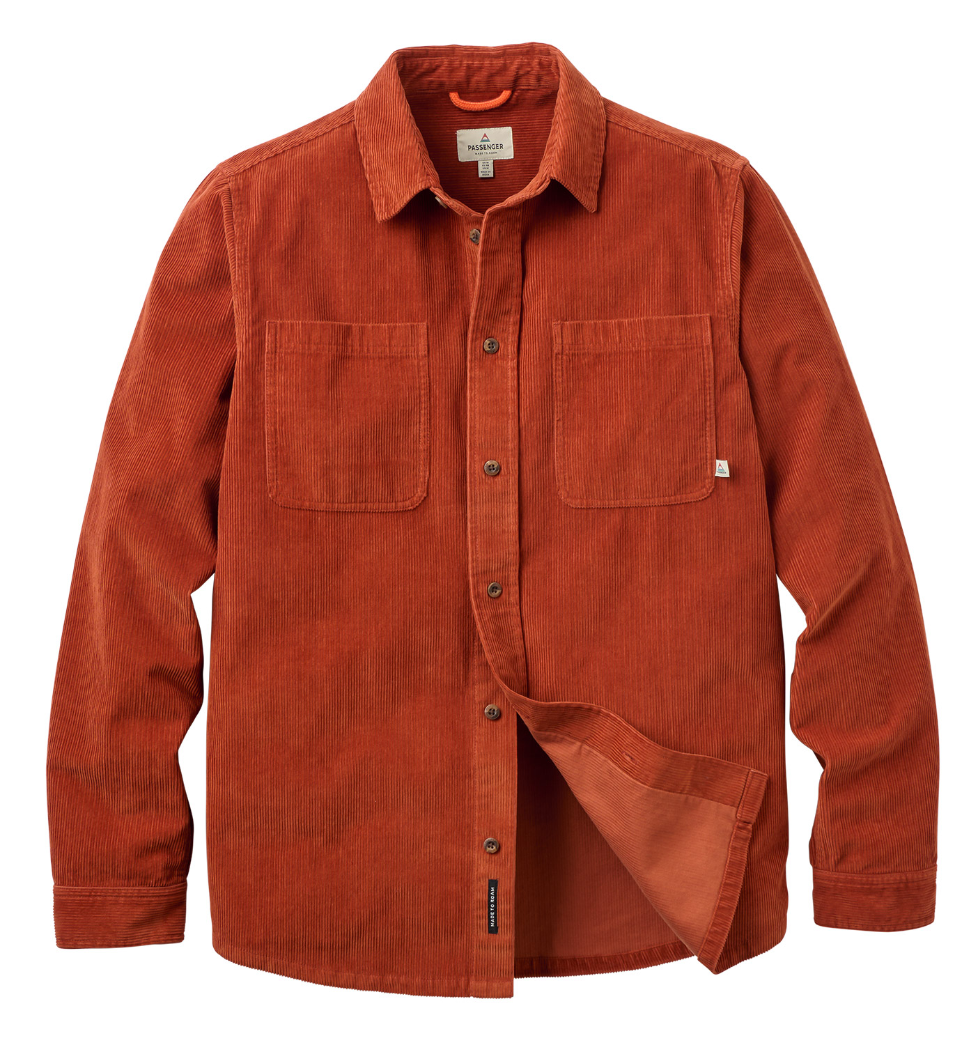 Passenger Backcountry Cord Hemd Dark Rust 26668