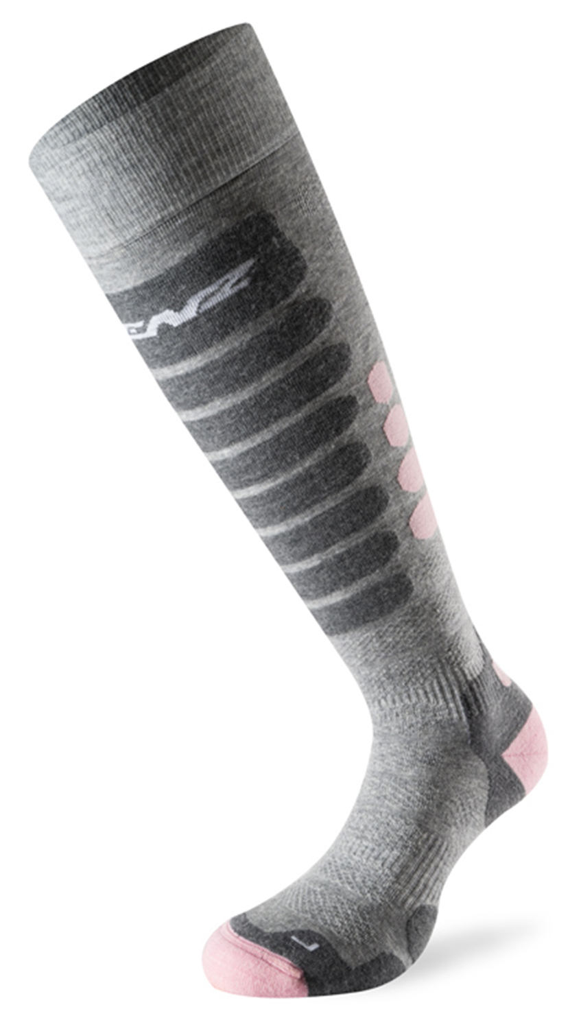 Lenz Skiing 3.0 Skisocken Hellgrau Rosa 23686 Lenz Skiing 3.0 Skisocken Hellgrau Rosa 23686