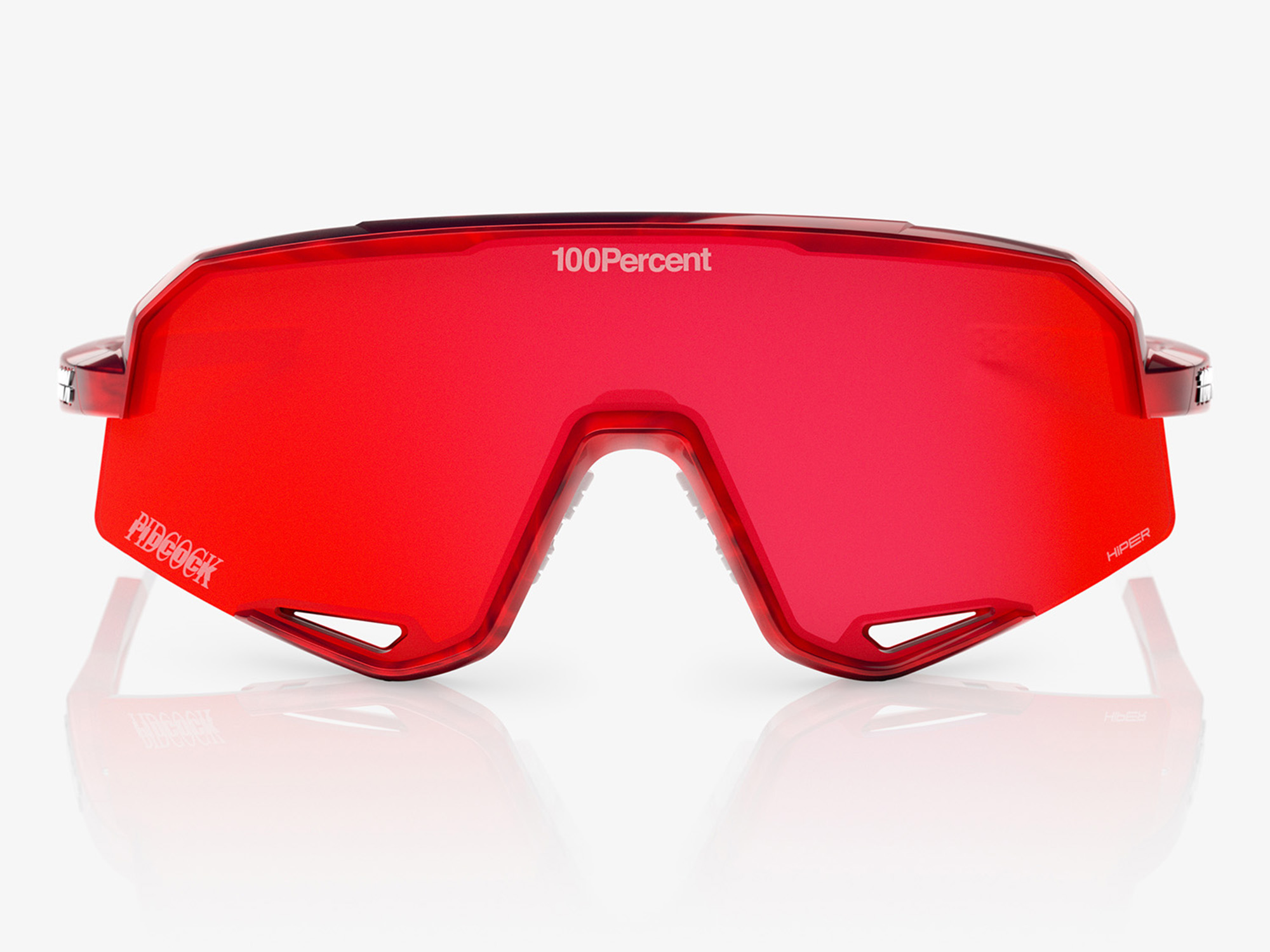 100% Slendale Pidcock Gloss Red Holographic Hiper Red Sonnenbrille