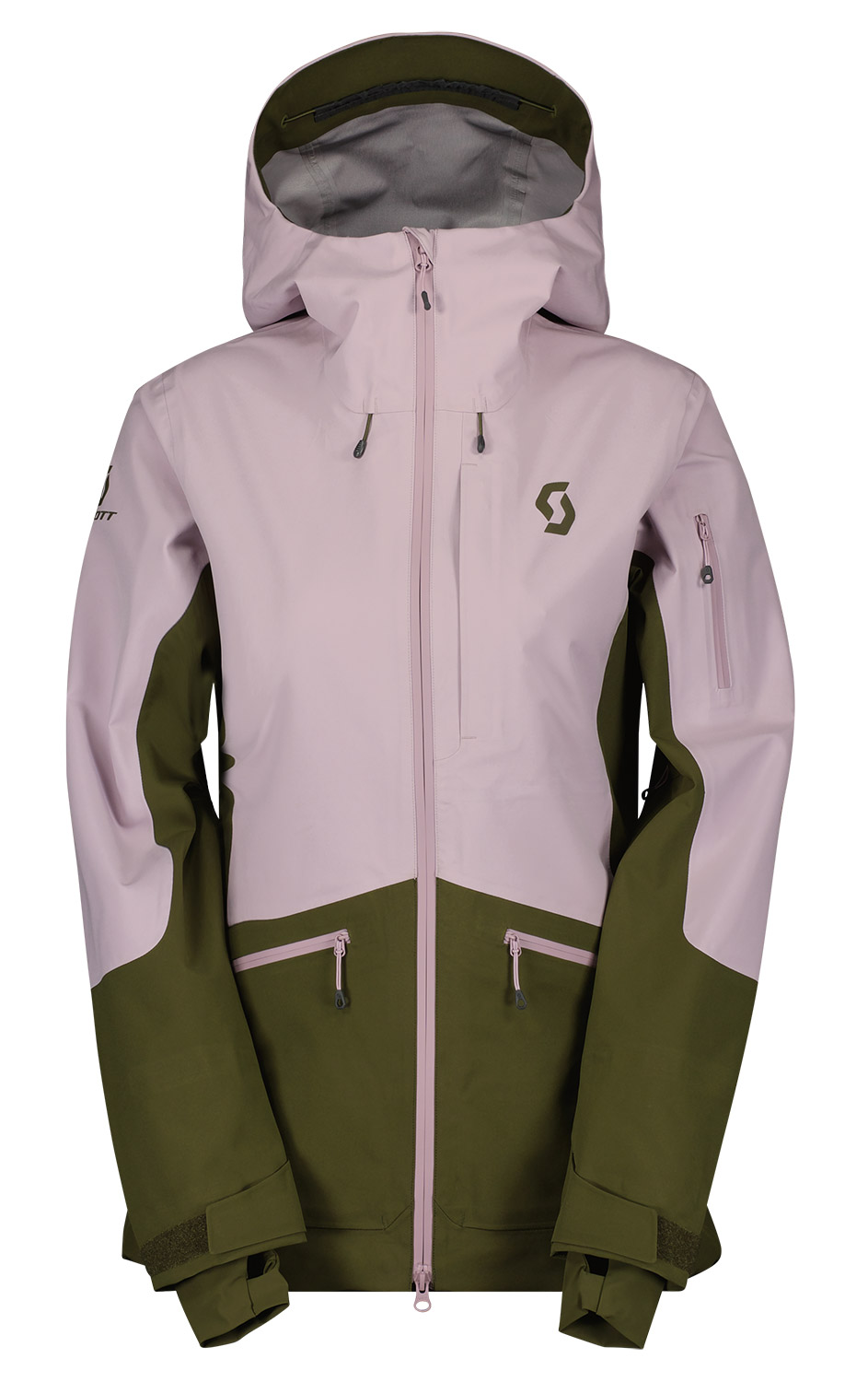 Scott Vertic 3L Damen Jacke Cloud Pink Fire Green 23/24 23871 Scott Vertic 3L Damen Jacke Cloud Pink Fire Green 23/24 23871