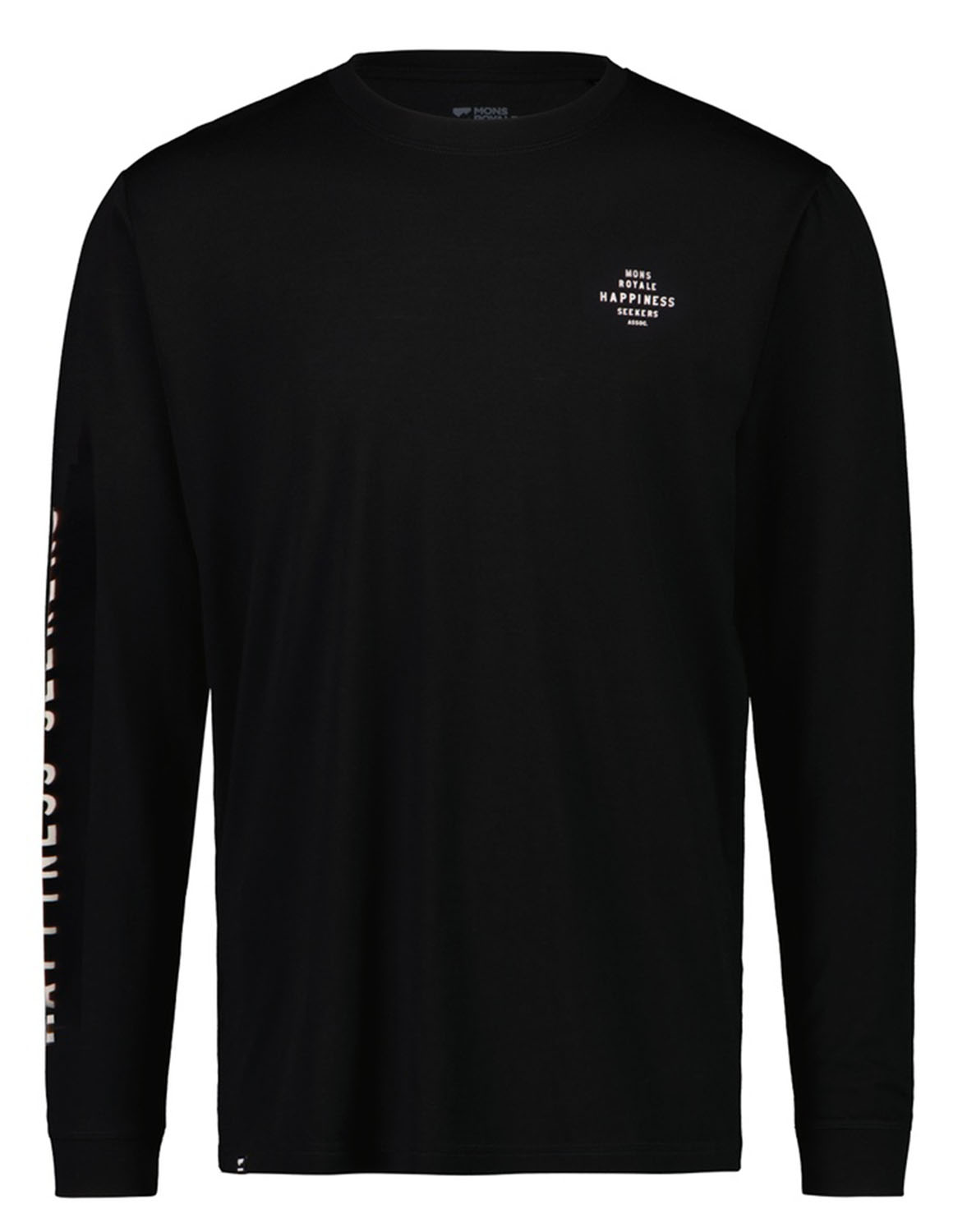 Mons Royale Icon Longsleeve Happiness Black 23651 Mons Royale Icon Longsleeve Happiness Black 23651
