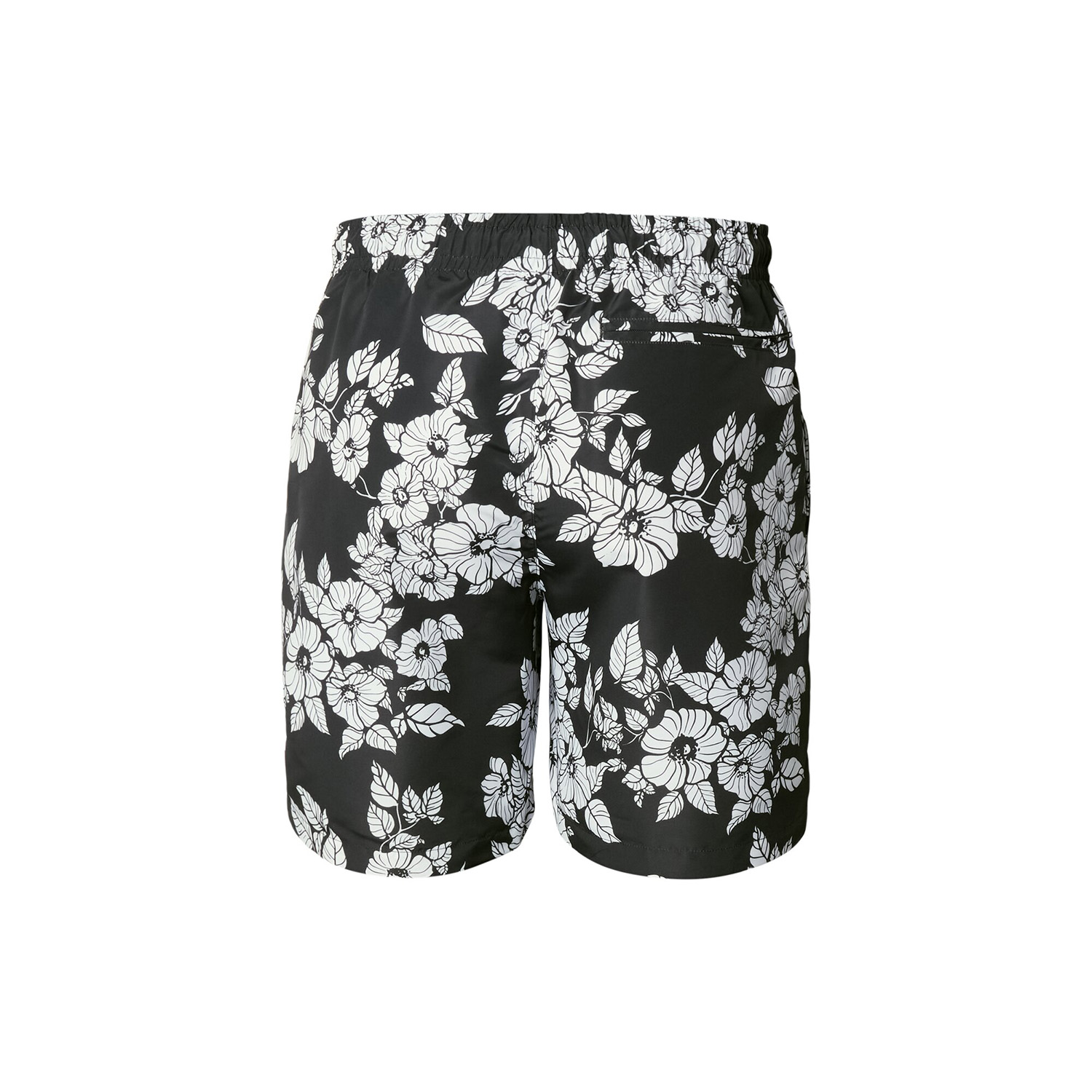 Urban Classics Pattern Swim Short Black Flowers